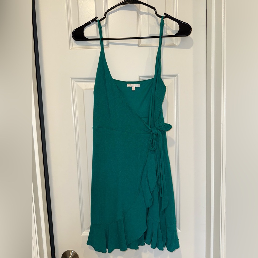 GB Green Wrap Mini Dress
